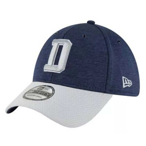 New Era Dallas Cowboys D Logo Sideline Navy/Gray SidePatch 39Thirty Hat size s/m - Picture 1 of 4